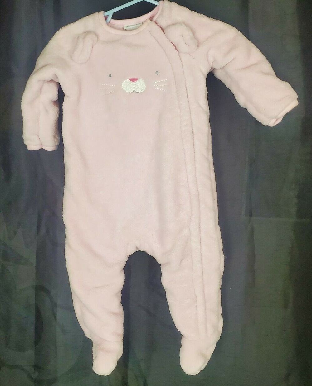 Baby Girl winter footed snowsuit pink 6/9 months